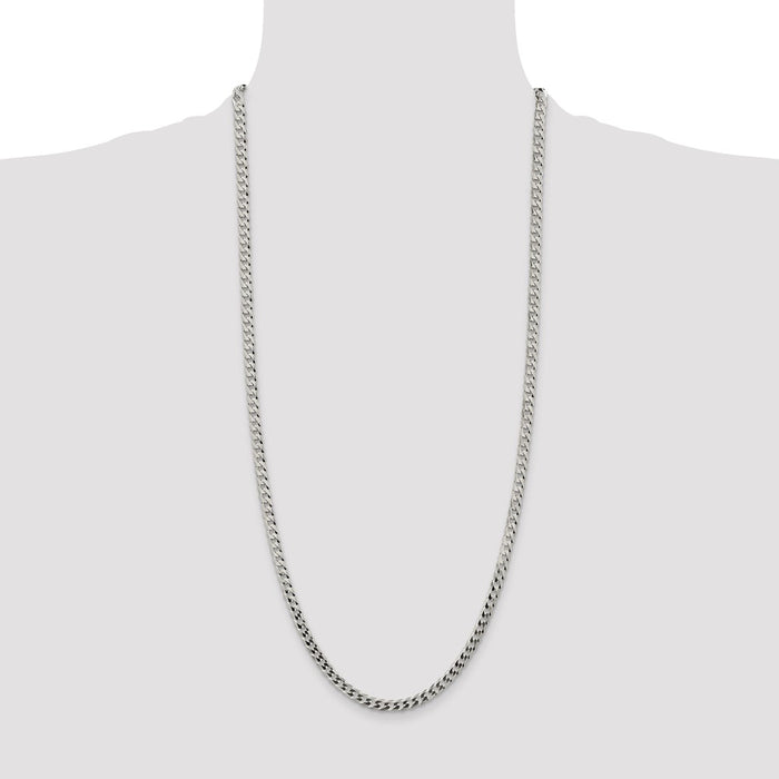 Buy High-Quality 4.7mm Sterling Silver Flat Curb Link Chain - Stylish Value!-4