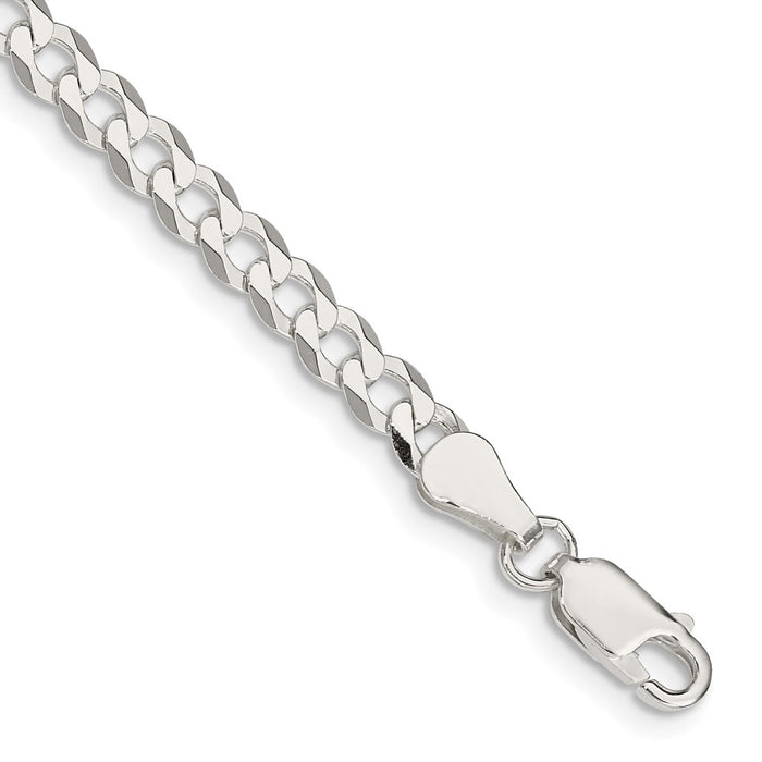 Buy Stylish 4.7mm Flat Curb Chain in Sterling Silver | Luxury Jewelry Value-1