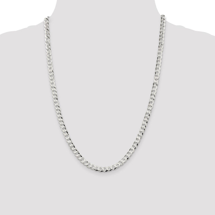 Buy Stylish 5.75mm Sterling Silver Flat Curb Chain - Affordable Luxury Jewelry-4