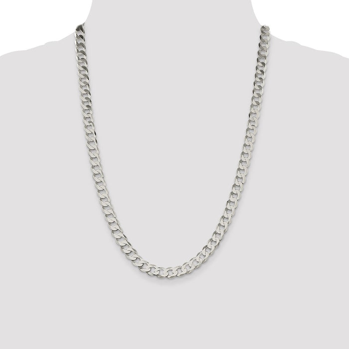 Exclusive 7.5mm Sterling Silver Flat Curb Chain - Affordable Jewelry Value-4
