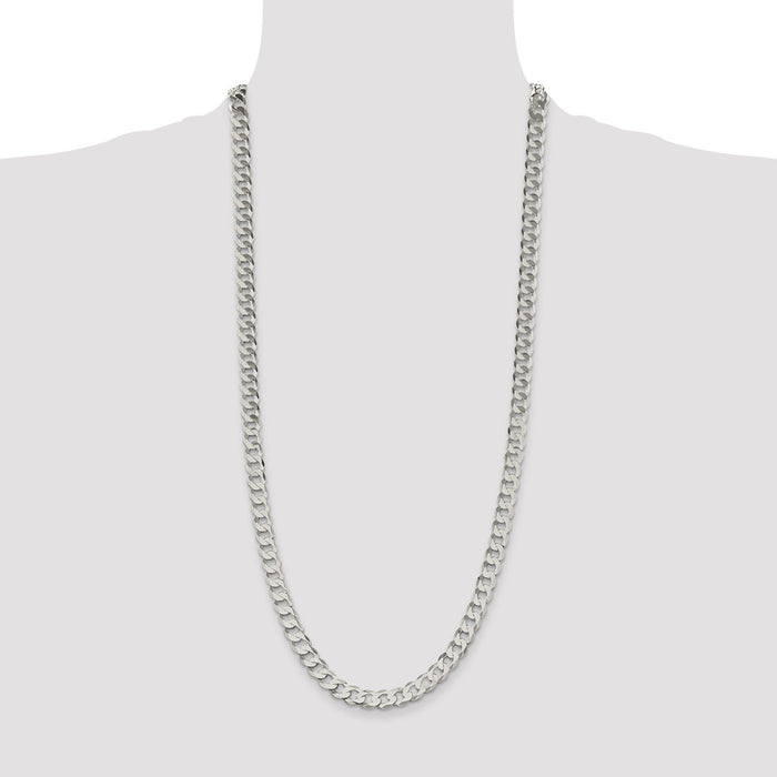 Buy Stylish 7.5mm Sterling Silver Flat Curb Chain - Affordable Luxury Accessory-4