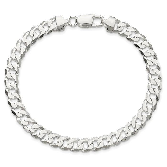 Exclusive Sterling Silver 7.5mm Flat Curb Link Chain - Stylish Value-3