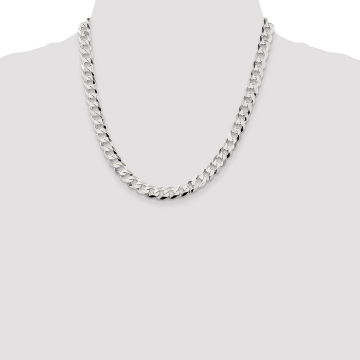 Buy 8.5mm Sterling Silver Flat Curb Chain - Stylish & Affordable Jewelry-4