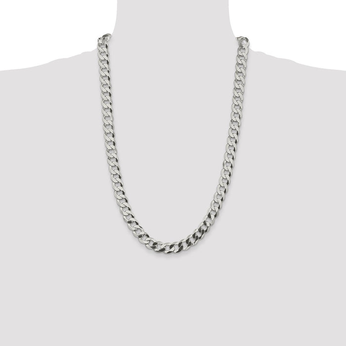 Buy Stylish 9.75mm Sterling Silver Flat Curb Chain - Affordable Luxury Accessory-4