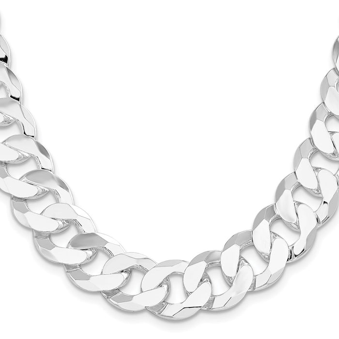 Buy 16mm Flat Curb Chain in Sterling Silver - Stylish & Affordable Jewelry!-2