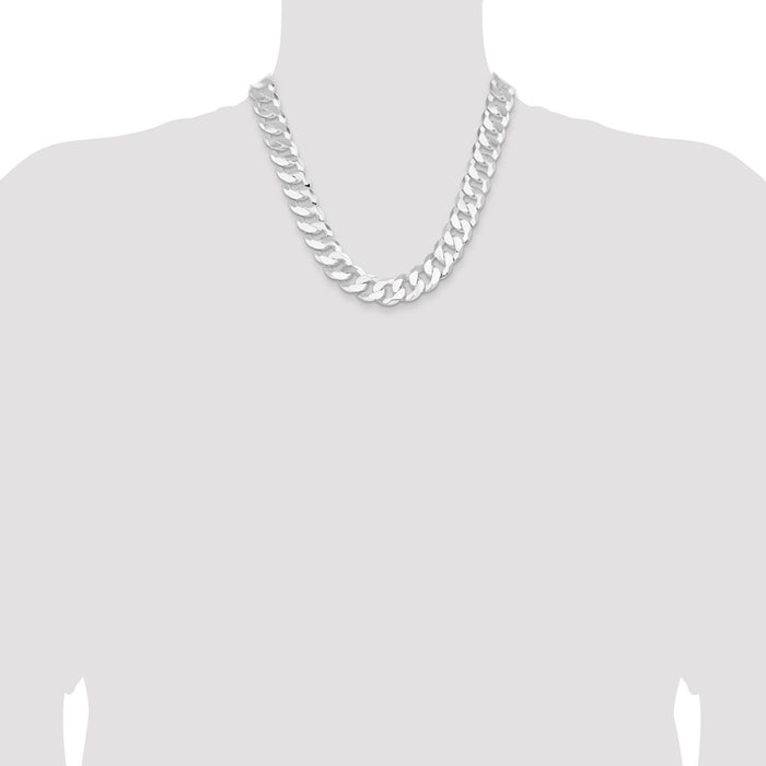Buy Stylish 16mm Flat Curb Chain in 925 Sterling Silver - Affordable Luxury-4