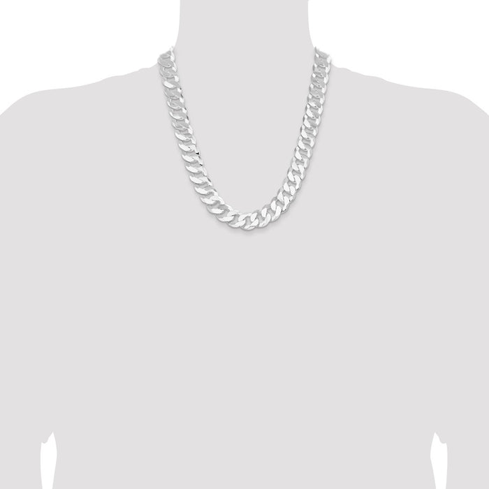 Buy 16mm Flat Curb Chain in Sterling Silver - Stylish & Affordable Jewelry!-4