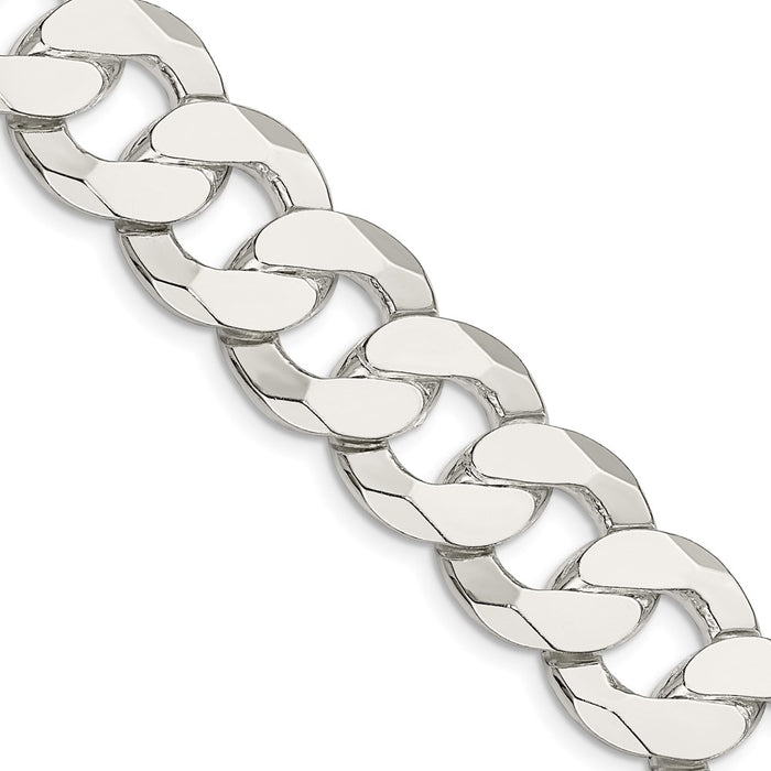 Buy 16mm Flat Curb Chain in Sterling Silver - Stylish & Affordable Jewelry!-1