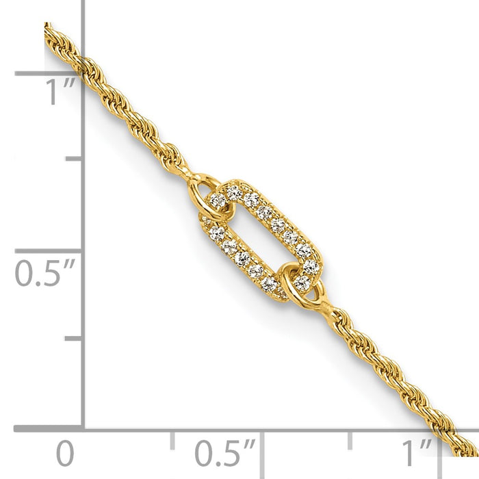 Exclusive Polished 1.5-Inch Sterling Silver Gold-Plated Bracelet - Stylish CZ Accents-5