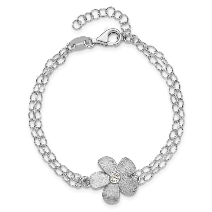Buy Stylish SS RH-Plated CZ Bracelet - 1-Inch Extension, Polished & Durable-4