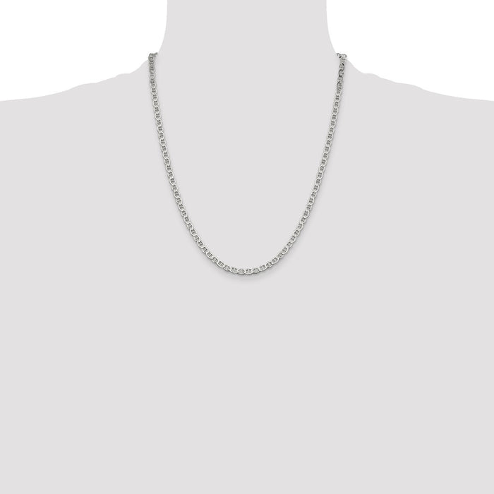 Buy Stylish 4mm Flat Anchor Chain in Sterling Silver - Luxury Look, Great Value-4