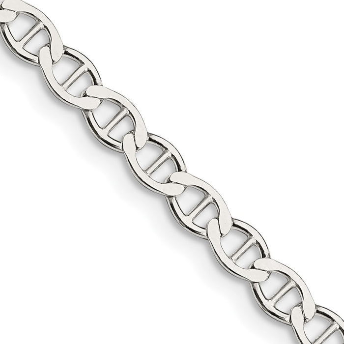Buy Stylish 4mm Flat Anchor Chain in Sterling Silver - Luxury Look, Great Value-1