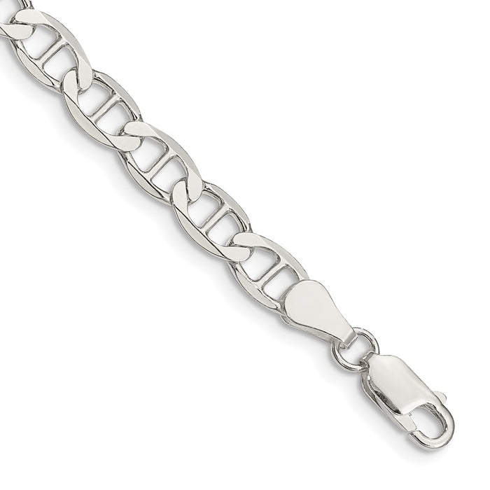 High-Quality 5.7mm Flat Anchor Chain in Sterling Silver - Stylish & Affordable!-1