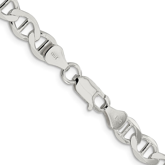 High-Quality 7.1mm Sterling Silver Flat Anchor Chain - Affordable Luxury Jewelry-3