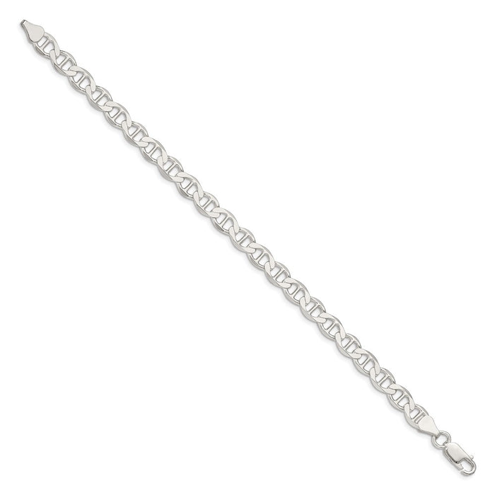 Buy High-Quality 7.1mm Flat Anchor Chain in Sterling Silver - Stylish Value!-2