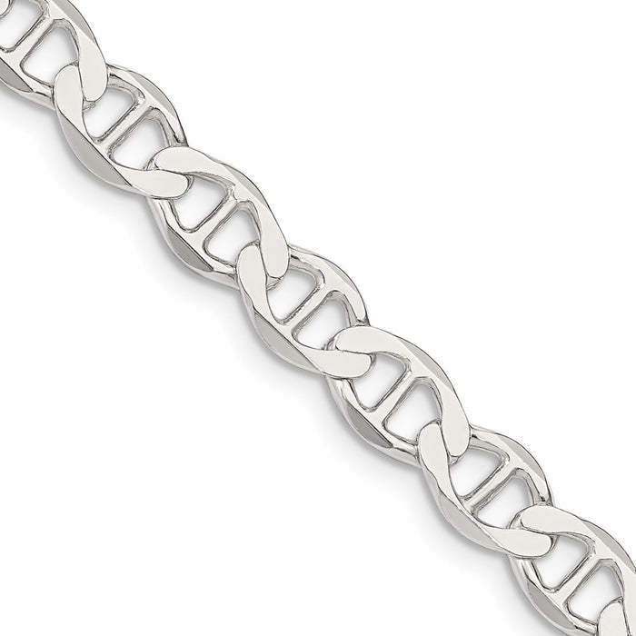 High-Quality 7.1mm Sterling Silver Flat Anchor Chain - Stylish & Affordable!-1