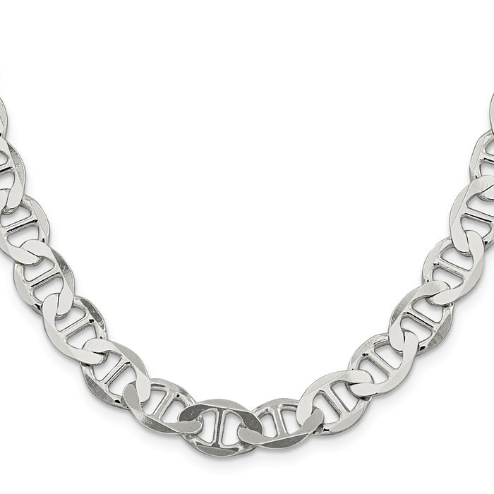 Buy Stylish 9.95mm Sterling Silver Flat Anchor Link Chain - Affordable Luxury-2
