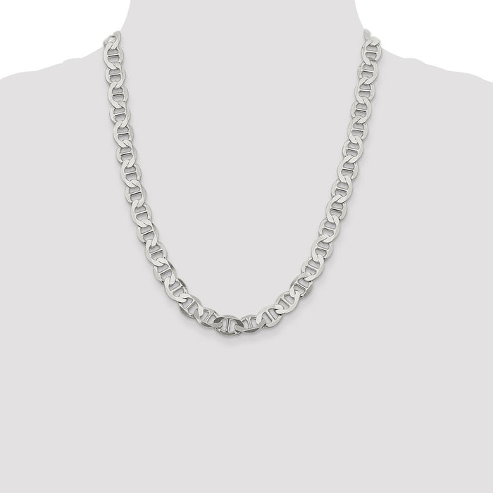Buy Stylish 9.95mm Flat Anchor Link Chain in High-Quality Sterling Silver-4