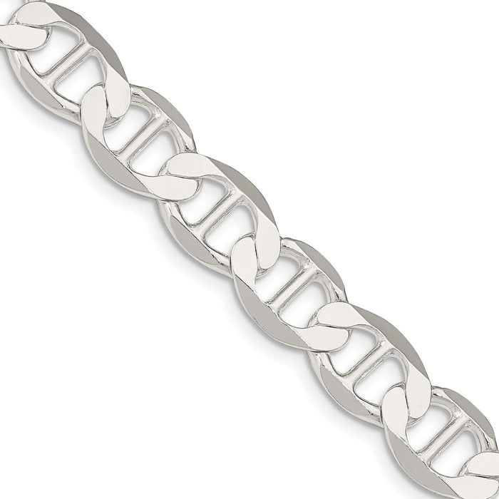 Buy Stylish 9.95mm Sterling Silver Flat Anchor Chain - Affordable Luxury-1