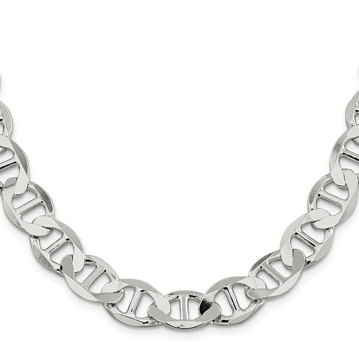 Buy Stylish 12.3mm Flat Anchor Chain in Sterling Silver - Affordable Luxury!-2