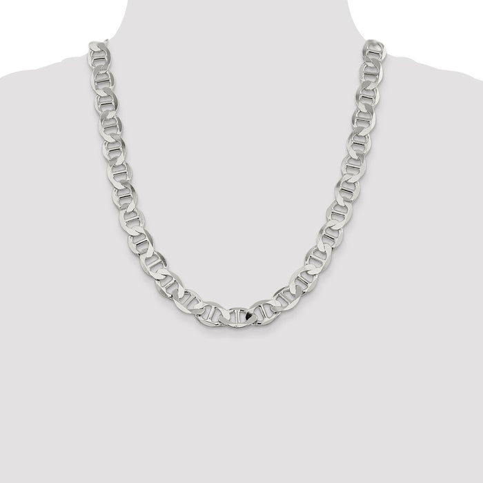 Buy Stylish 12.3mm Flat Anchor Chain in Sterling Silver - Luxury Jewelry-4