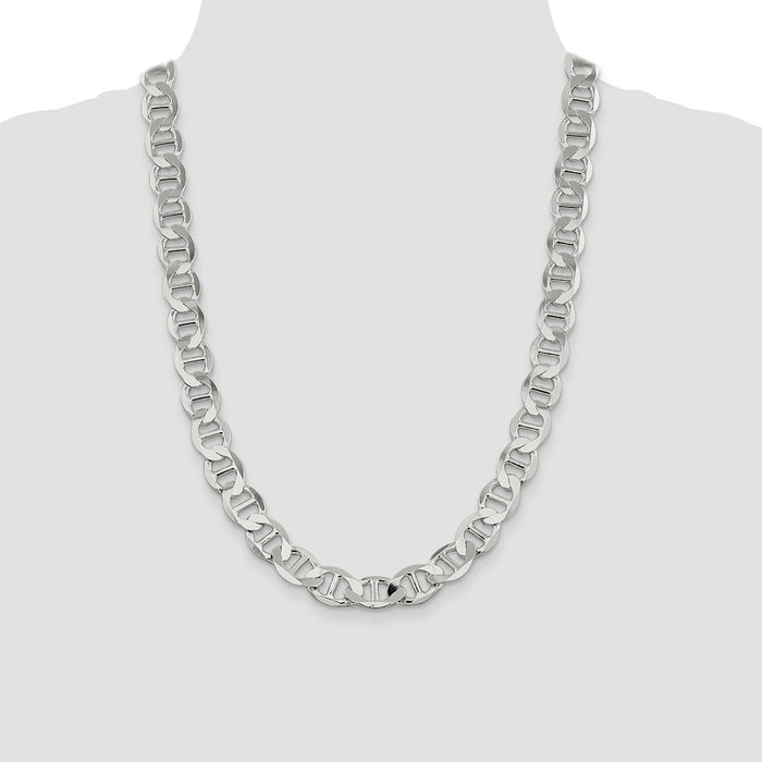 Buy Stylish 12.3mm Flat Anchor Chain in Sterling Silver - Affordable Luxury!-4