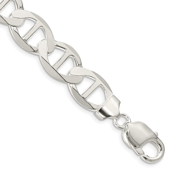 High-Quality 12.3mm Flat Anchor Chain in Sterling Silver - Stylish Value-1