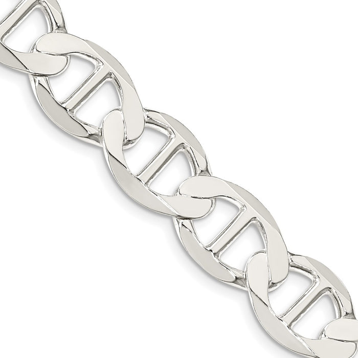 Buy Stylish 12.3mm Flat Anchor Chain in 925 Sterling Silver - Affordable Luxury-1