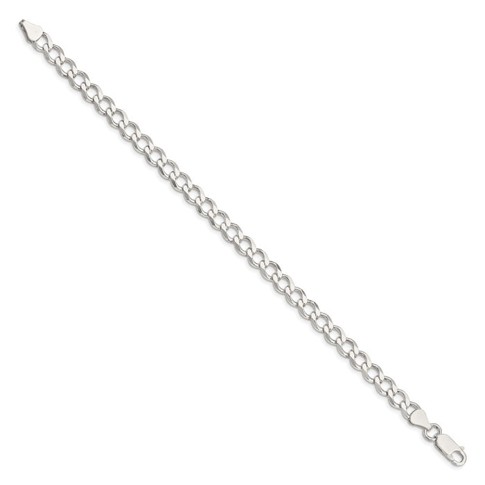 Buy Stylish 6.7mm Semi-Solid Silver Curb Link Chain - High-Quality Design-2