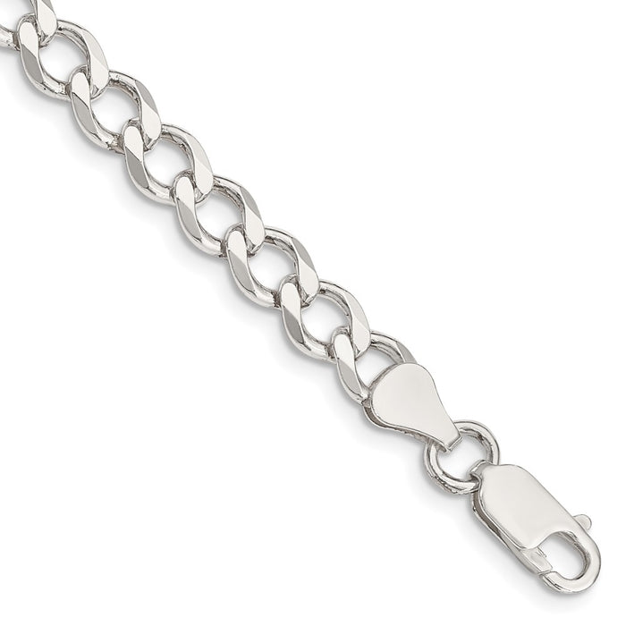 Buy Stylish 6.7mm Semi-Solid Silver Curb Link Chain - High-Quality Design-1