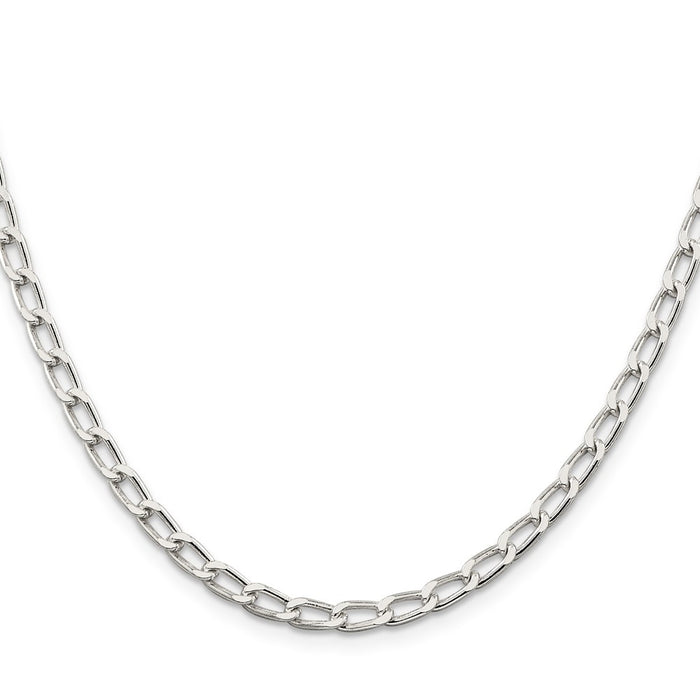 Buy High-Quality 4.3mm Sterling Silver Elongated Open Link Chain - Stylish Value-2
