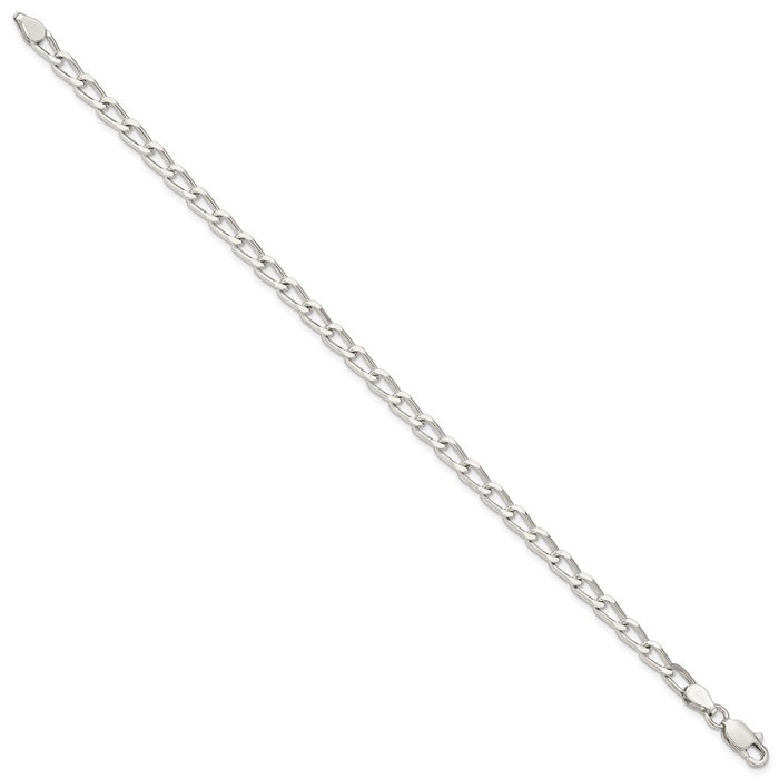Buy Stylish 4.3mm Sterling Silver Elongated Open Link Chain - Luxury Value-2