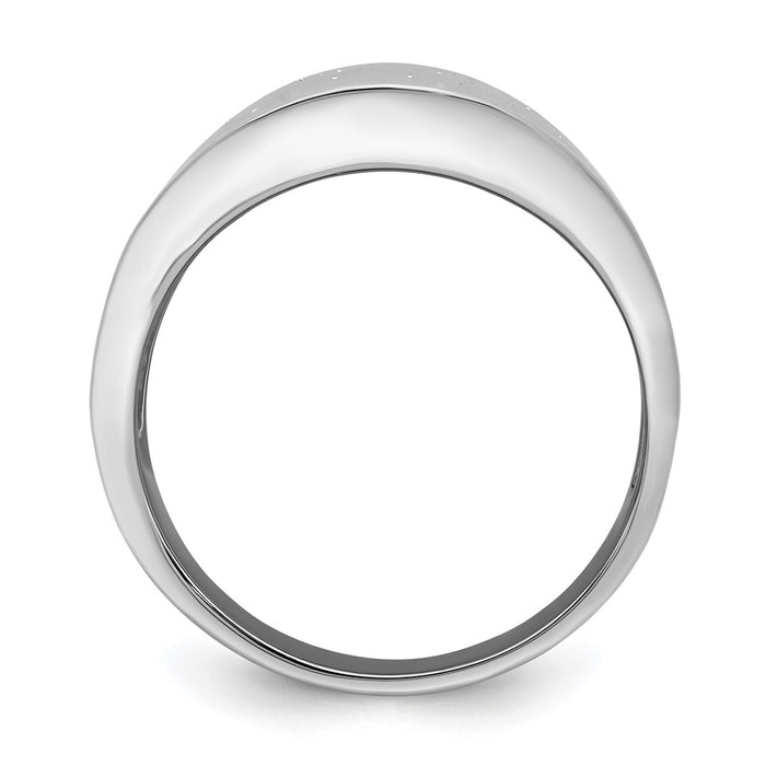 Shop Exclusive Rhodium-Plated Sterling Silver Radiant Essence Ring - Stylish Design-2