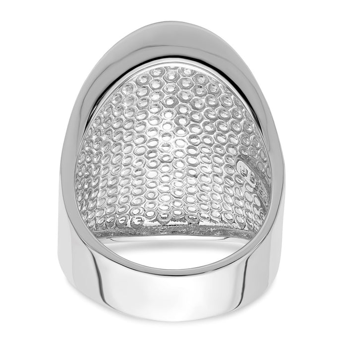 Shop Exclusive Rhodium-Plated Sterling Silver Radiant Essence Ring - Stylish Design-5