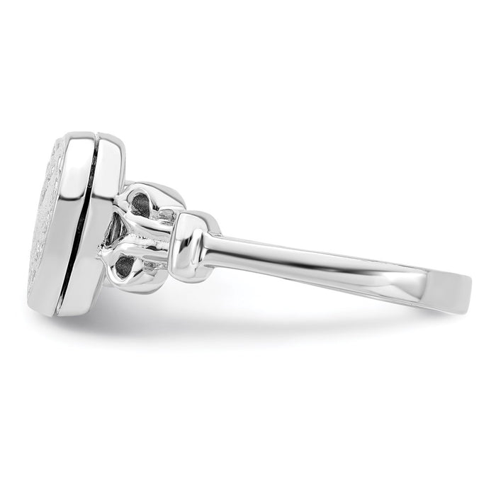 Shop Stylish 10mm Rhodium-Plated Sterling Silver Locket Ring - Affordable Elegance-3