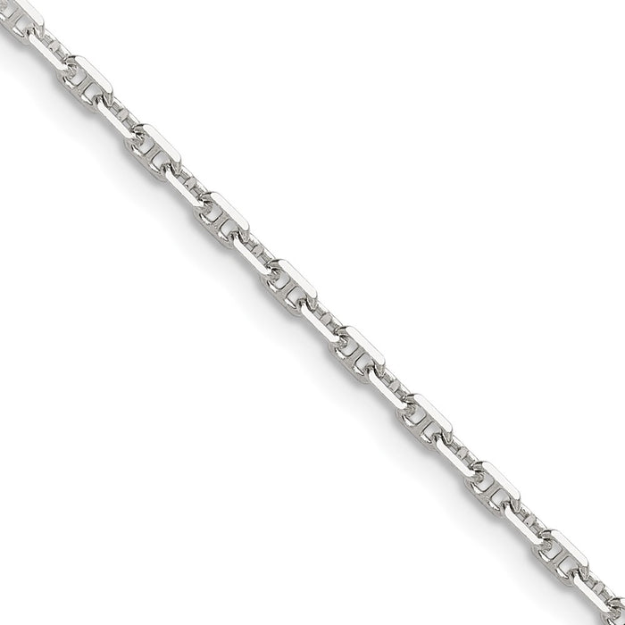 High-quality 2mm Polished Sterling Silver Mariner Link Chain - Stylish Finish-1
