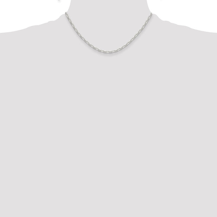 High-Quality 3mm Polished Sterling Silver Mariner Link Chain - Stylish Value!-4