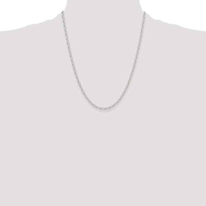 High-Quality Polished Sterling Silver 3mm Mariner Link Chain - Stylish Value-4