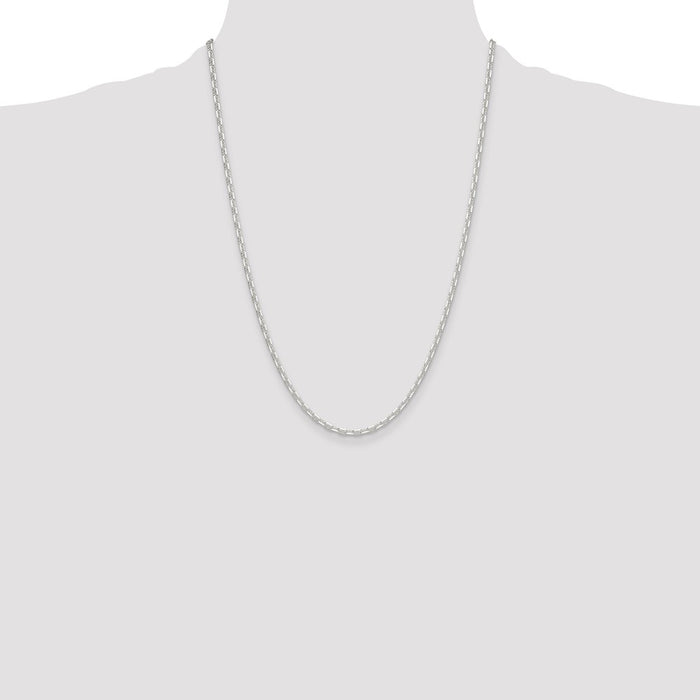 Buy Stylish 3mm Polished Sterling Silver Mariner Link Chain - Luxury Finish-4