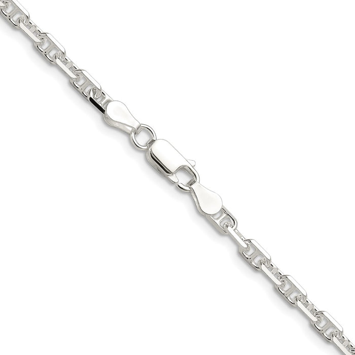 Buy Stylish Polished Sterling Silver 3.75mm Mariner Link Chain - Luxury Value-3