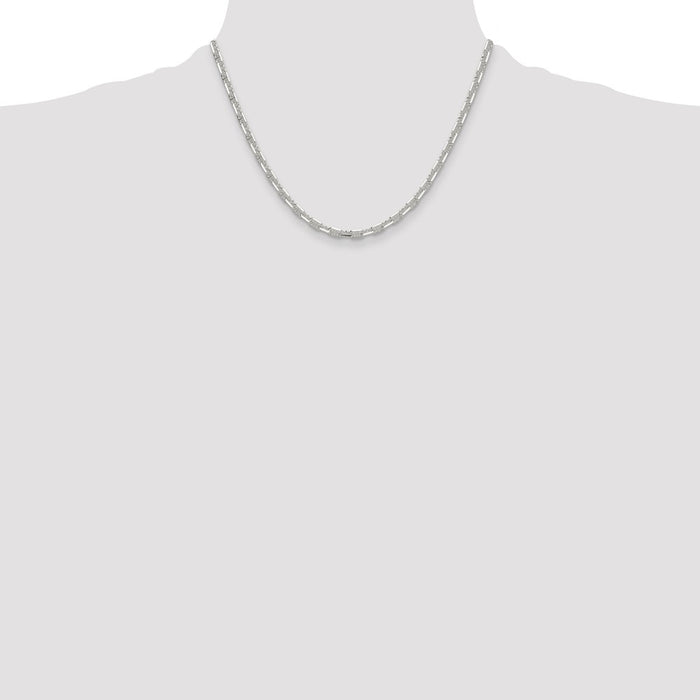 High-Quality Polished Sterling Silver 3.75mm Mariner Link Chain - Stylish Value!-4