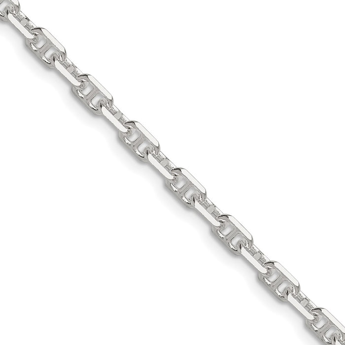 High-Quality Polished Sterling Silver 3.75mm Mariner Link Chain - Stylish Value!-1