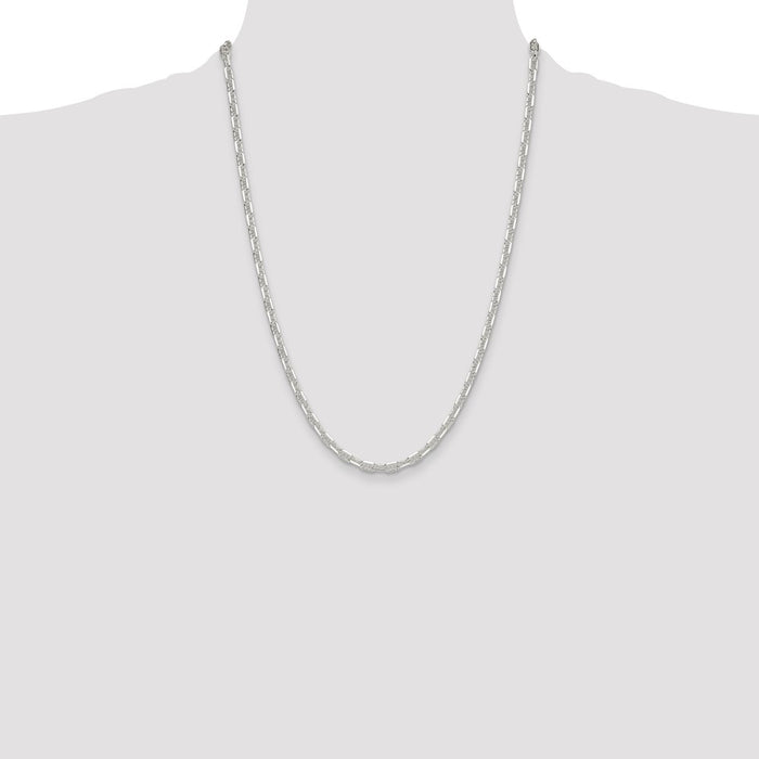 Buy Stylish 4.75mm Polished Sterling Silver Mariner Link Chain - Luxury Finish-4