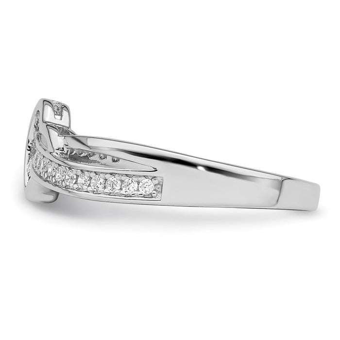 Buy Exclusive Radiant Hearts Sterling Silver Micro Pave CZ Ring - 20 Stones-3