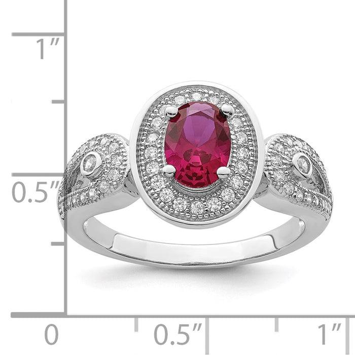 Shop Exclusive Rhodium-Plated Sterling Silver Micro Pave Ring with 57 CZ Stones-5