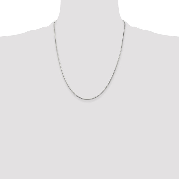 Buy Stylish 1.25mm Sterling Silver Octagonal Snake Chain - Affordable Luxury!-4