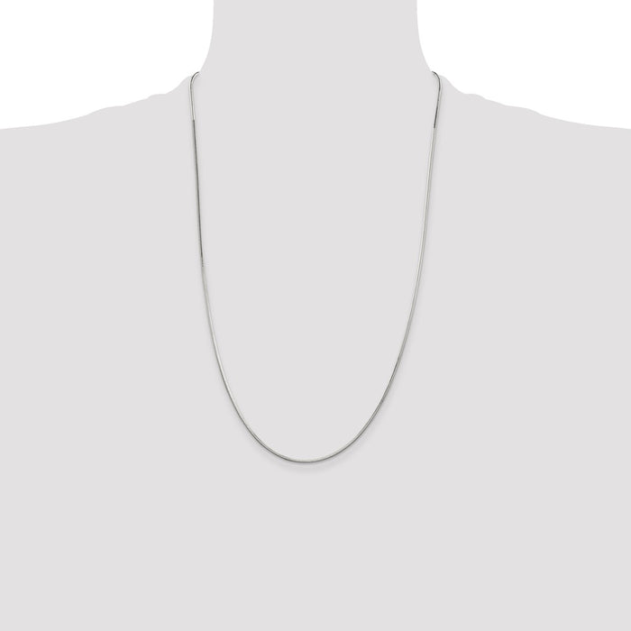 Exclusive 1.25mm Sterling Silver Octagonal Snake Chain - Stylish Value Jewelry-4