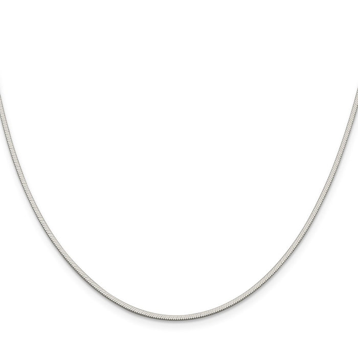 Buy Stylish 1.35mm Sterling Silver Octagonal Snake Chain - Affordable Elegance-2