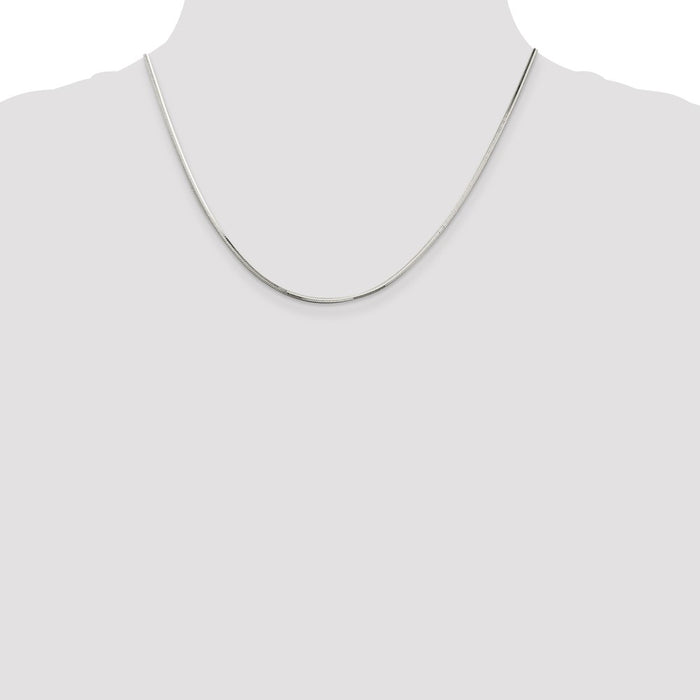 High-Quality 1.65mm Sterling Silver Octagonal Snake Chain Necklace - Stylish Value-4