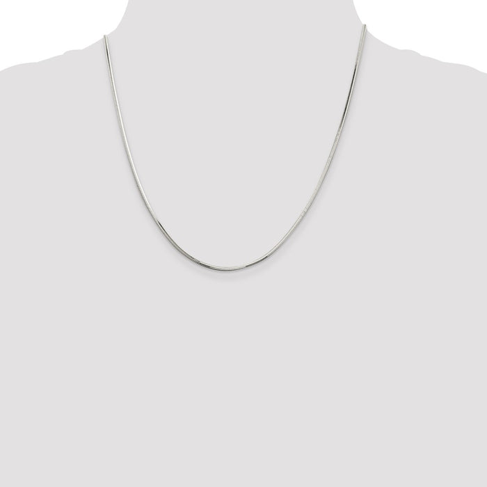 High-Quality 1.65mm Octagonal Sterling Silver Snake Chain - Affordable Luxury!-4